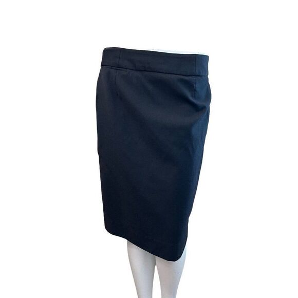 J.CREW Size 10 Black Skirt A Line Pencil 100% Wool Lined - Picture 1 of 5